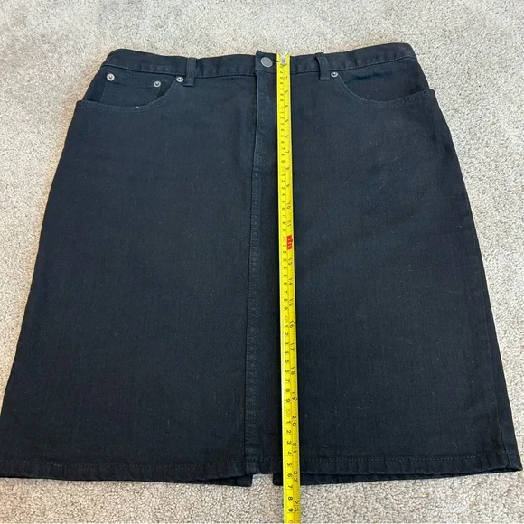 LRL Ralph Lauren Jeans Co black denim jean pencil skirt Sz 12 - Picture 3 of 10